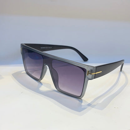 Mot Grey Black Frame Black White Shade Unisex Sunglass