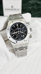 Ap Silver Chain Black Dial Heavy Chronograph Men’s Watch 401201