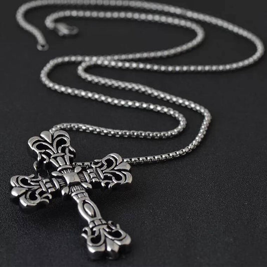 Sliver Cross Pendant Necklace Chain 50280