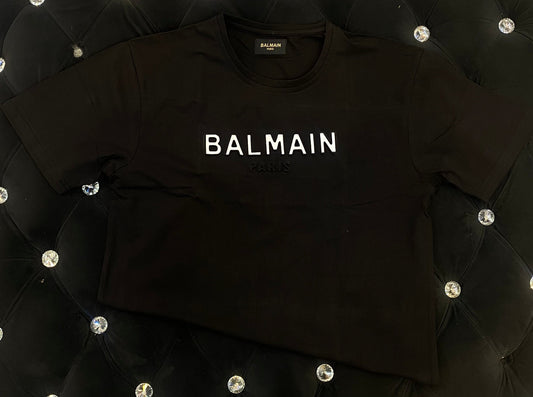 LAB Black Colour With Lab Print Lycra Fabric TShirt 123451