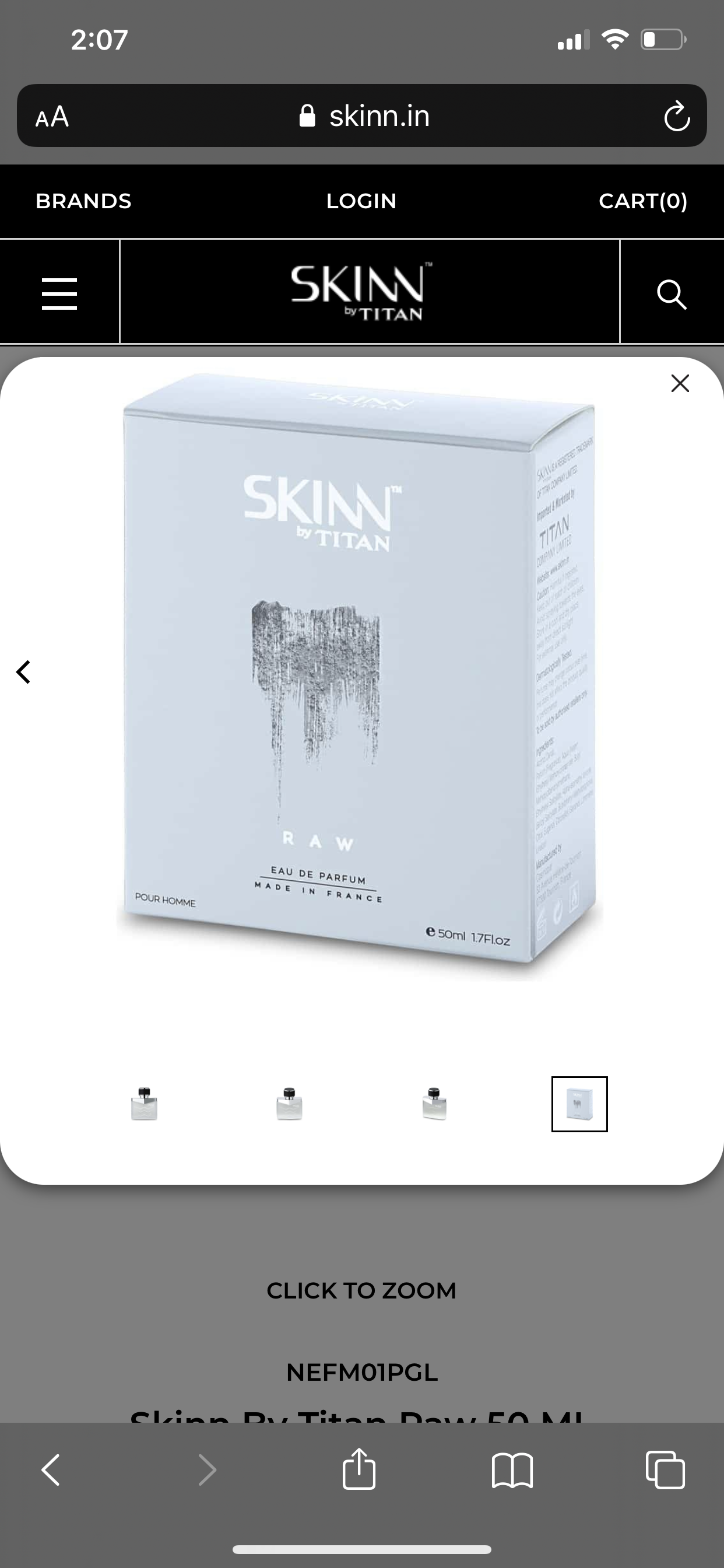 Skinn By Titan Raw 100 ML Perfume For Men EDP( – Luxury D'Allure