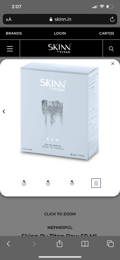 Skinn By Titan Raw 100 ML Perfume For Men EDP(