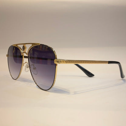 Lab Bal Golden Frame Black Shade Sunglass B85-7257 12-142