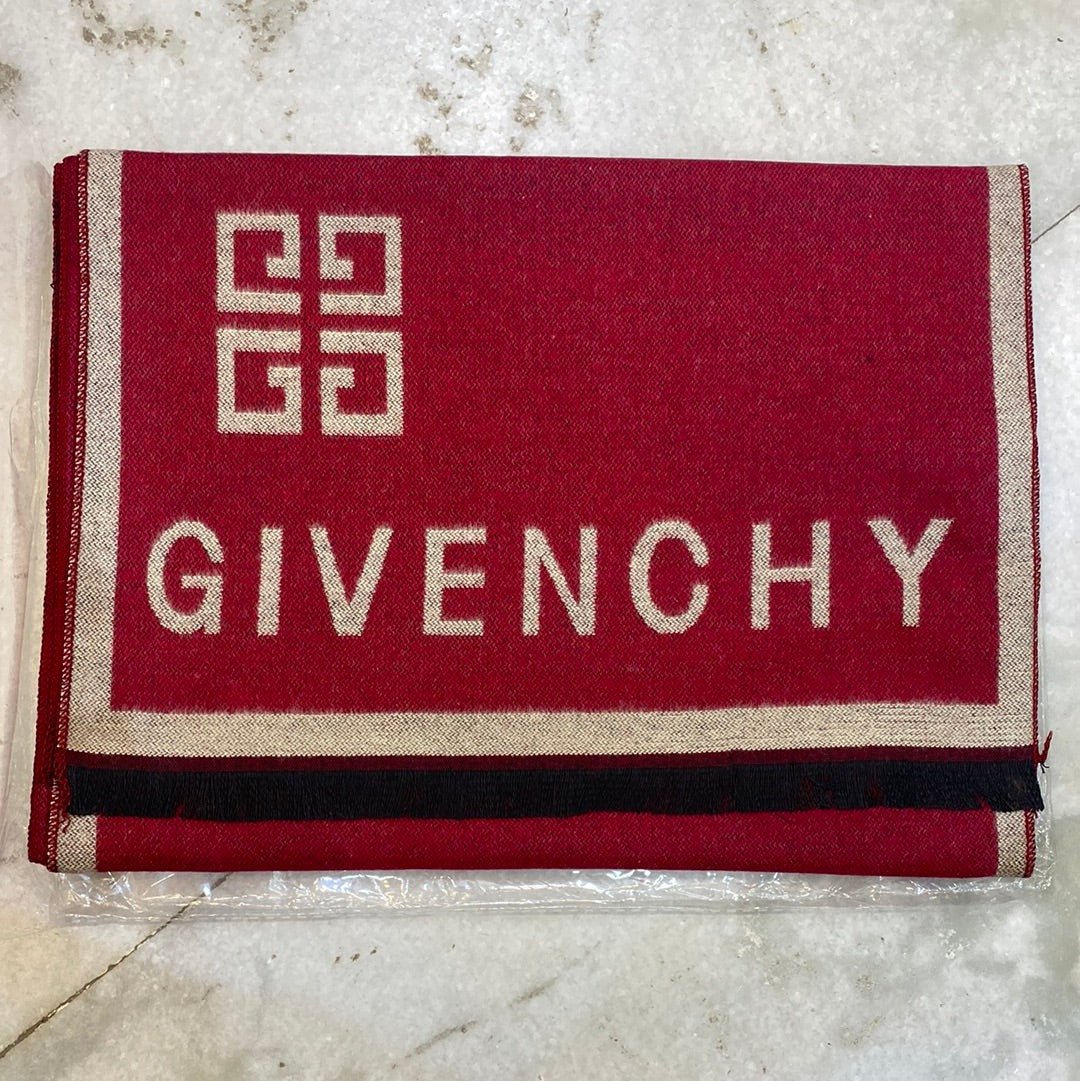 GIV VIG Red Colour With Cream Logo Imported Muffler 49059