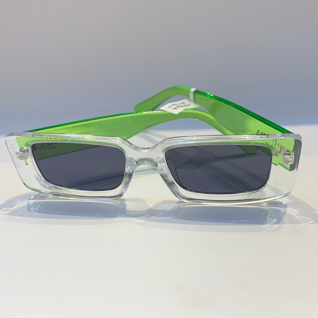 ARP Transparent Green Frame Grey Shade Sunglass ZN366652 19-145