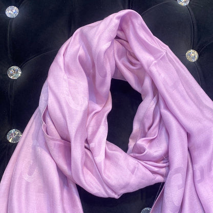 Cug Guc Peach Colour Cug Print Heavy Quality Muffler  9340