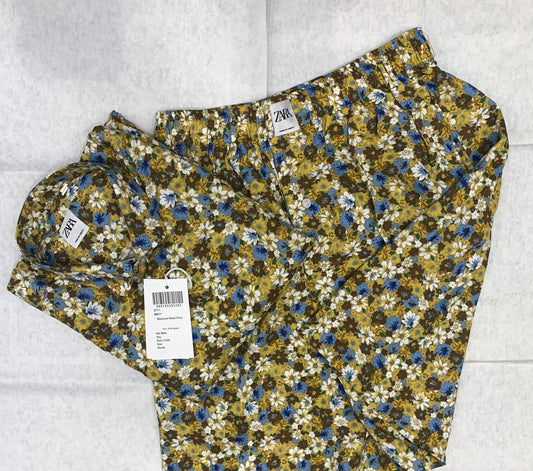 ZR RAZ Yellow Colour With Floral Print Important Shirt With Shorts Coord Set 93313