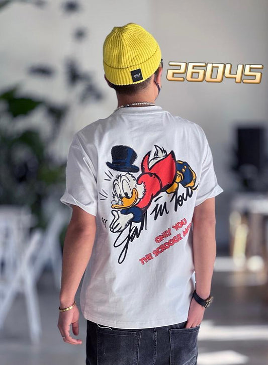 Bast Black Colour with Duck Front Back Print Premium Quality Tshirt 26045