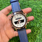 SOF Blue Strap Copper Dial Analog Digital Strap Watch 400604