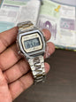 SAC Silver Chain White Dial Watch digital square Japanese Machine Men Sports Watch 901273