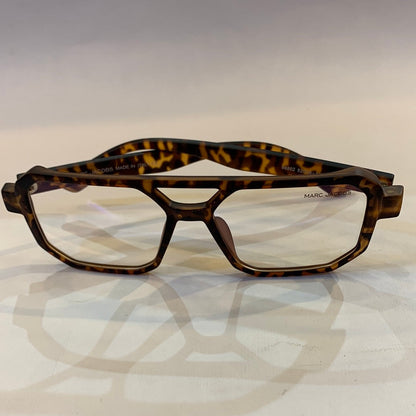 RAM Matte Leopard Print Frame Transperent Shade Unisex Sunglasses 66802 52 16-145