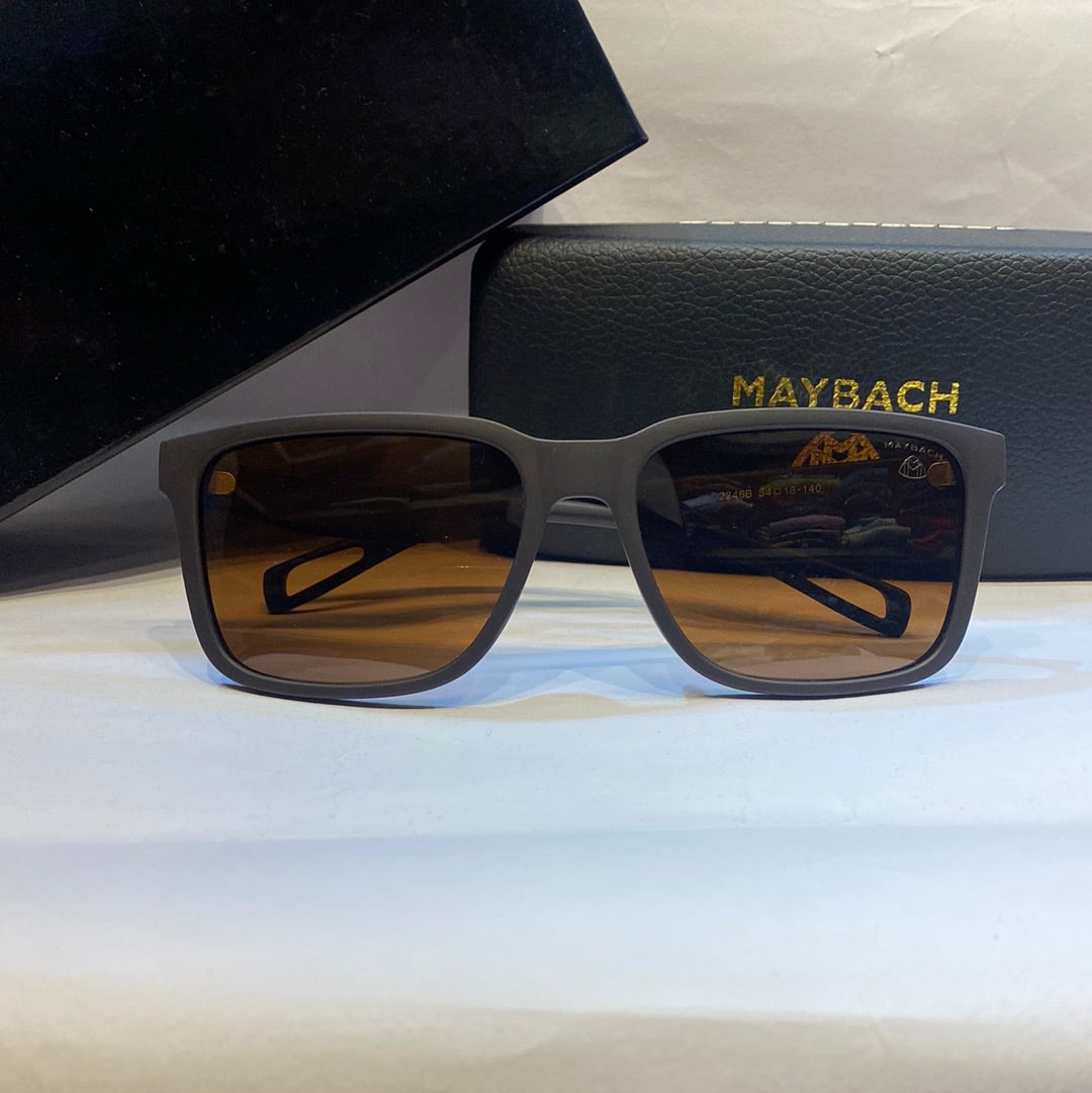 YAM Matte Brown Frame Brown Shade Unisex Branded Sunglasses 2246B 5418-140