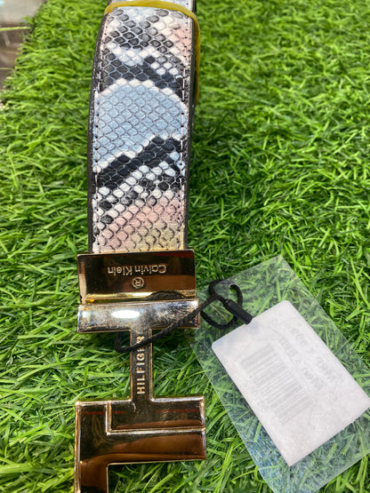 Mot Copper Colour Buckle Black Colour Genuine Leather Men’s Belt 801082