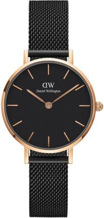 Wd Black Chain Copper Ring Black Dial Slim Formal Casual Watch For Ladies with Original Box