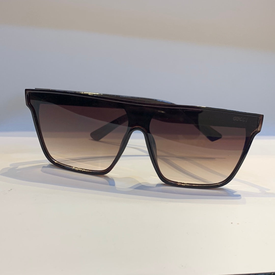 Cug Glossy Brown Frame Brown Shade Unisex Sunglass 9485 59 14 145