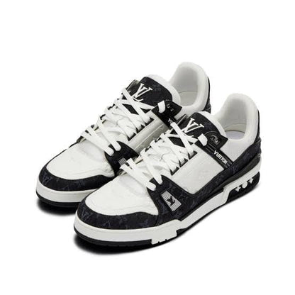 VL LOU UOL Black White Colour with Monogrammed Design Trainer Sneaker Shoes