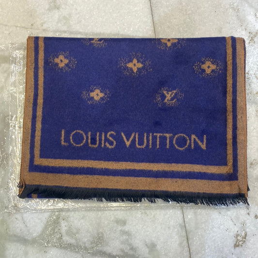 Vl Lou Uol Navy Blue Colour With Gold Lou Logo Imported Muffler 49062