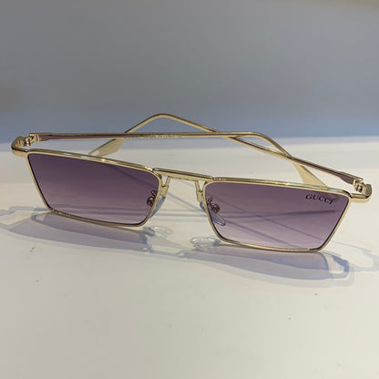 Cug Gold Frame Purple Shade Unisex Sunglass