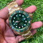 LOR Gold Chain Automatic Green Dial Men Watch  401067