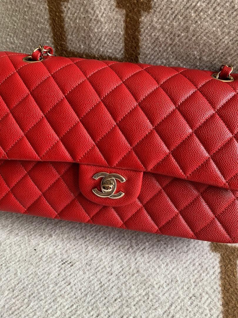 AHC Multi Classic Medium Double Flap Black Caviar