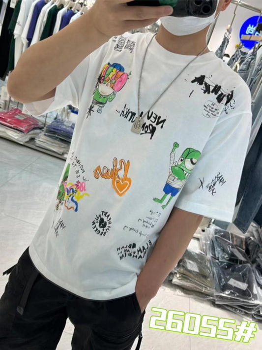 New Romhutika White Colour White Front Back Printed Tshirt 26055