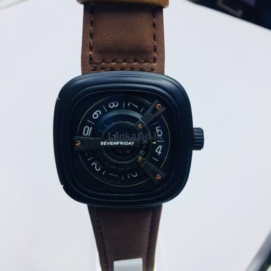 Ves Tan Strap Square Dial Watch For Men