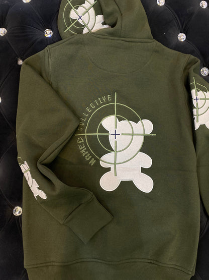 ARP Olive Green Colour Imported Fabric Zipper Hoodie’s 789003