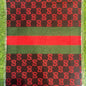 Cug Guc Black Red Colour With Green Red Stripe Imported Muffler 49094