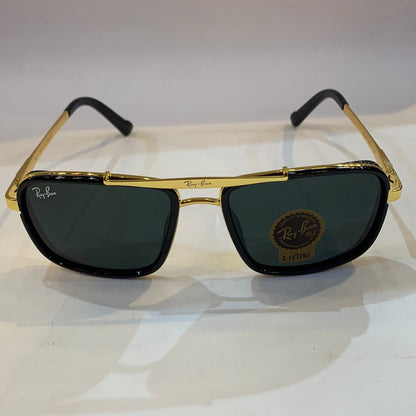 YAR RB Golden Black Frame Black Shade Unisex Sunglass RB4413 58 16-138