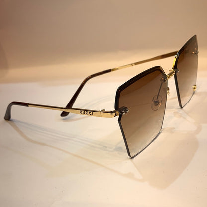 CUG Gold Frame Brown Shade Unisex Sunglass 2013 64 14-140