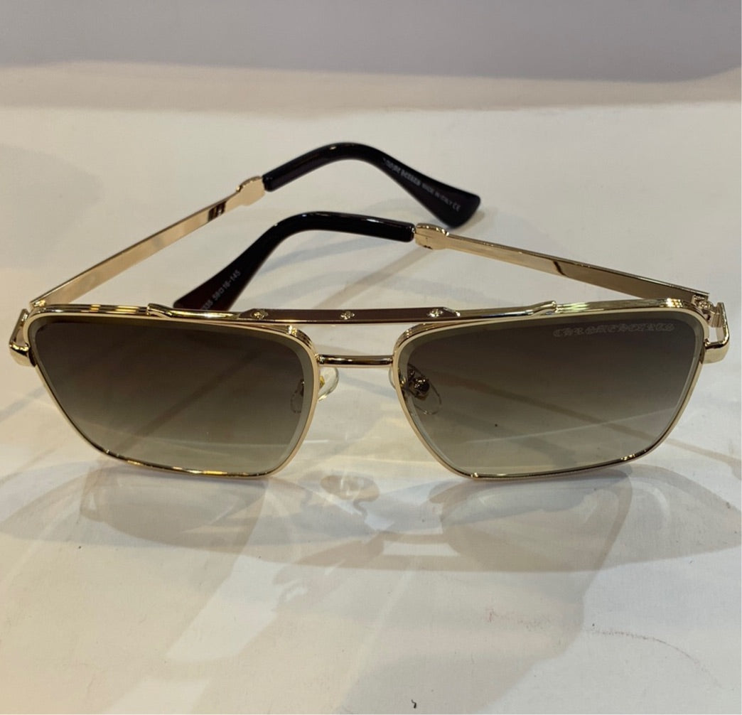 RHC CH HC Golden Frame Brown Shade Unisex Branded 22335 59 16-145