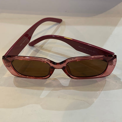 OID Dark Pink Transperent Frame Brown Shade Sunglass S2U 53 18-145
