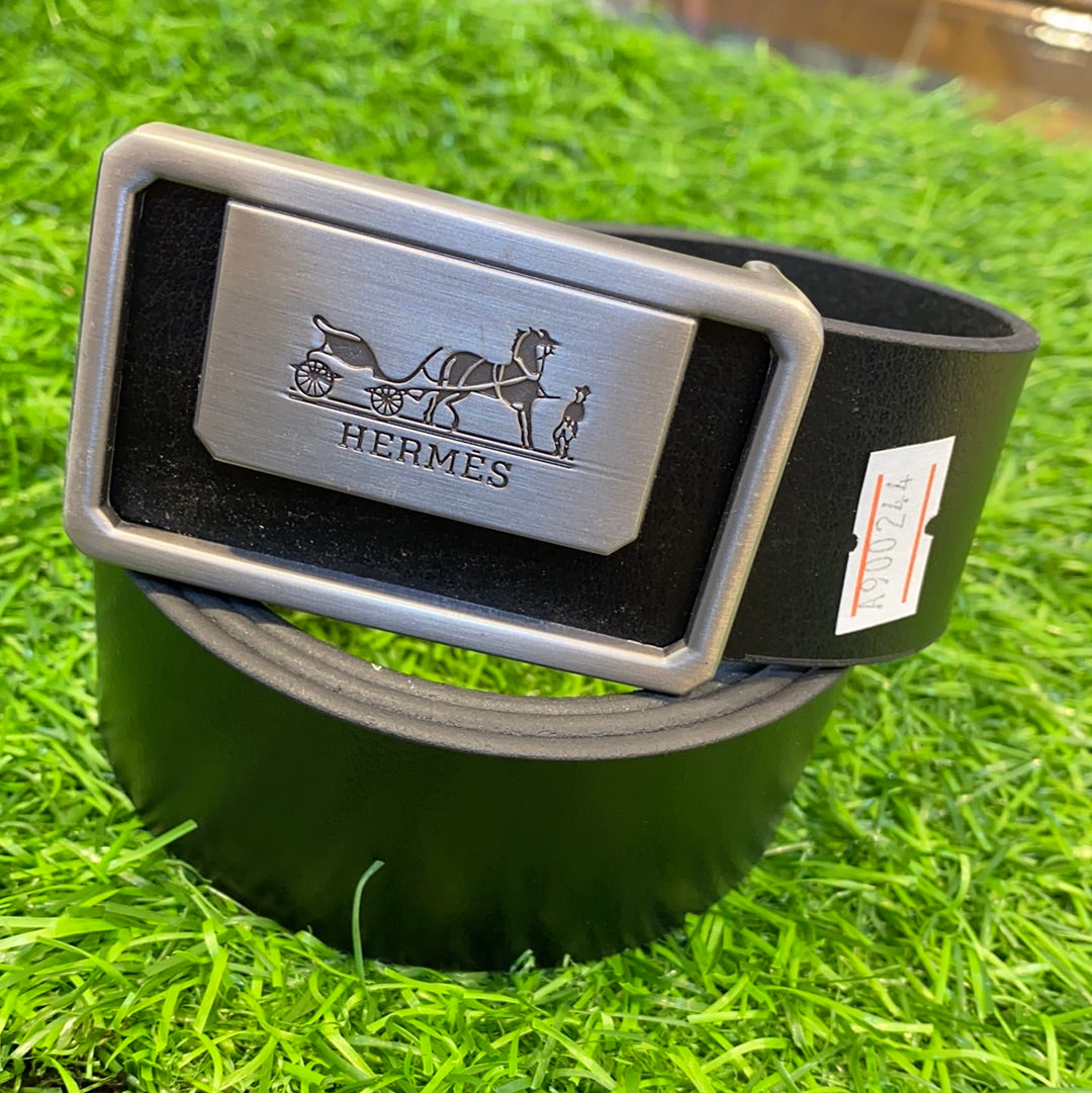 Black Grey Genuine Leather 900244
