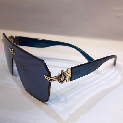 REV Blue Frame Black Shade Unisex Branded Sunglasses 8517 6417 145