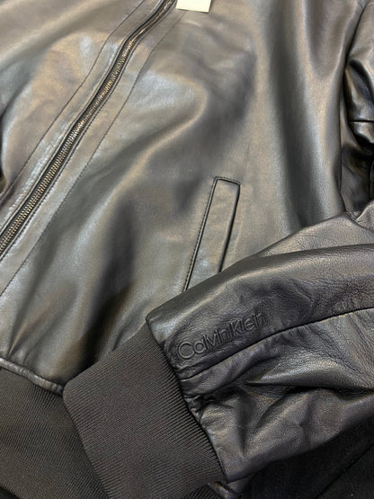 KC LAC Black Colour Genuine Leathers Bomber Jacket 49181 03082023