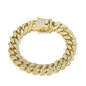 Gold Colour With Diamond Studded Cuba Bracelet 49312