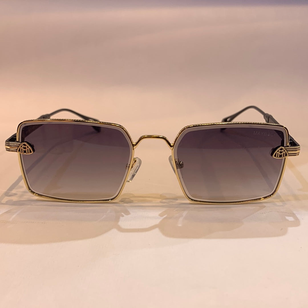 Yam golden frame black steak black shade sunglass