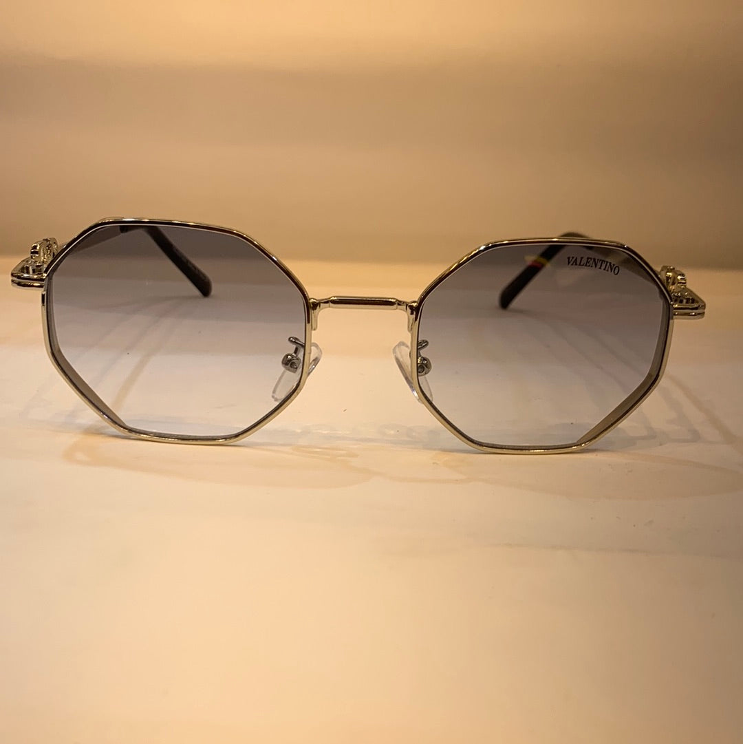 LAV Sliver Frame Transparent Blue Shade Unisex Sunglasses B80 636 1 53 21 142