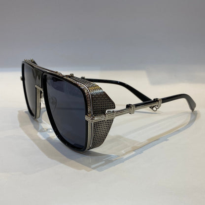 LAB Silver Frame Blue Shade Unisex Branded BPS-104C59 Black