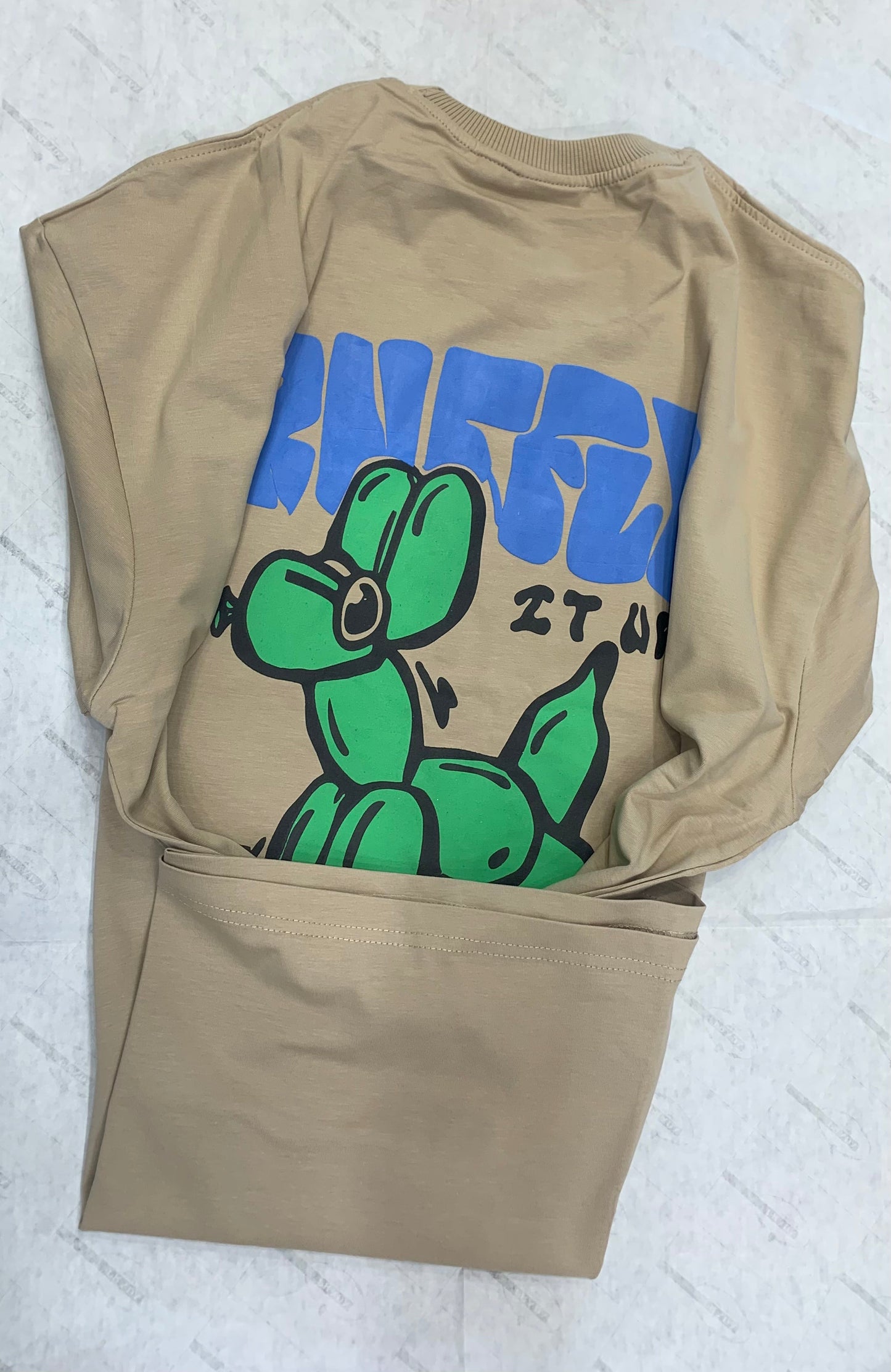 MH Beige Color With Back Print Lycra Fabric Tshirt 780115