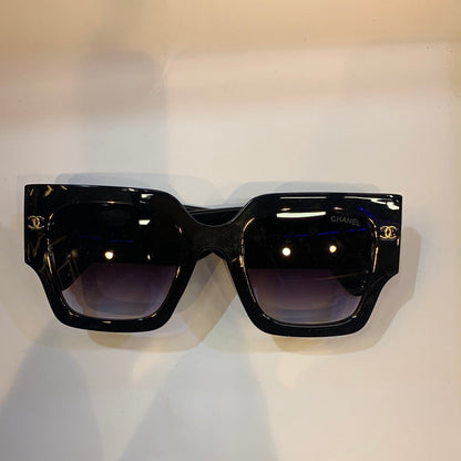 AHC Black Frame Black Shade Unisex Sunglasses 9099 52 24-145 C3