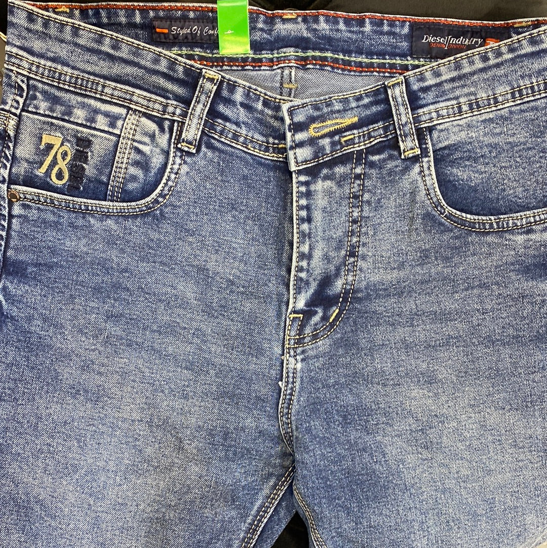 EID Blue Faded Denim Slim Fit jeans Branded Designers Men’s Jeans EID 110294
