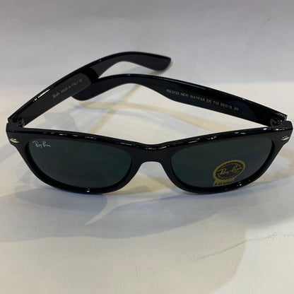 YAR RB Glossy Black Frame Black Shade Unisex Sunglasses RB2132 710 55 18 3N