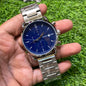 Sof Blue Dial Silver Chain Chrono Men Watch 401240