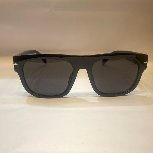 VID Glossy Black Frame Black Shade Unisex Sunglass B2206 60 15 145