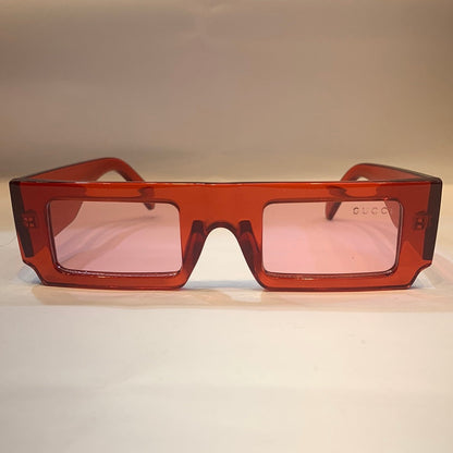 CUG Glossy Red Print Frame Red Shade Unisex Sunglass 86588 47 27 145