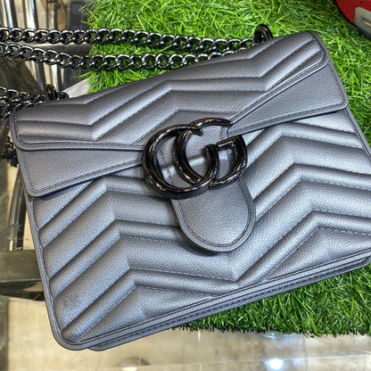 Grey Large Silicone Ladies Side Sling Hand Bag