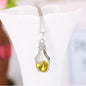 Yellow Heart Shaped Bottle Pendant