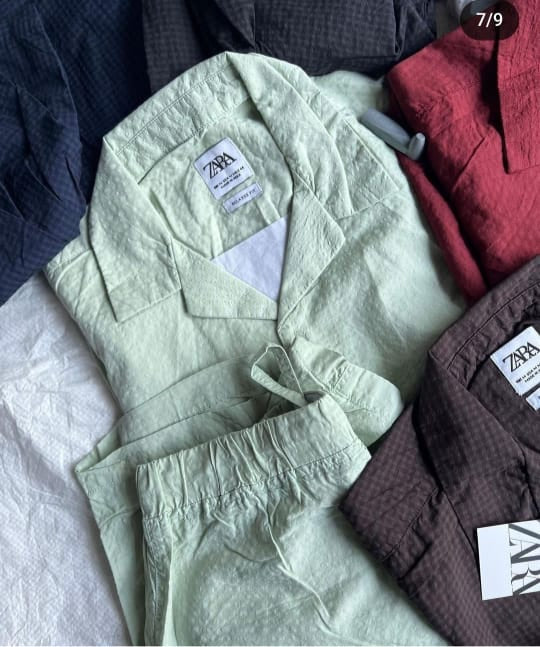 ZR Light Green Colour Plain Premium Quality Unisex Coord Set 861014