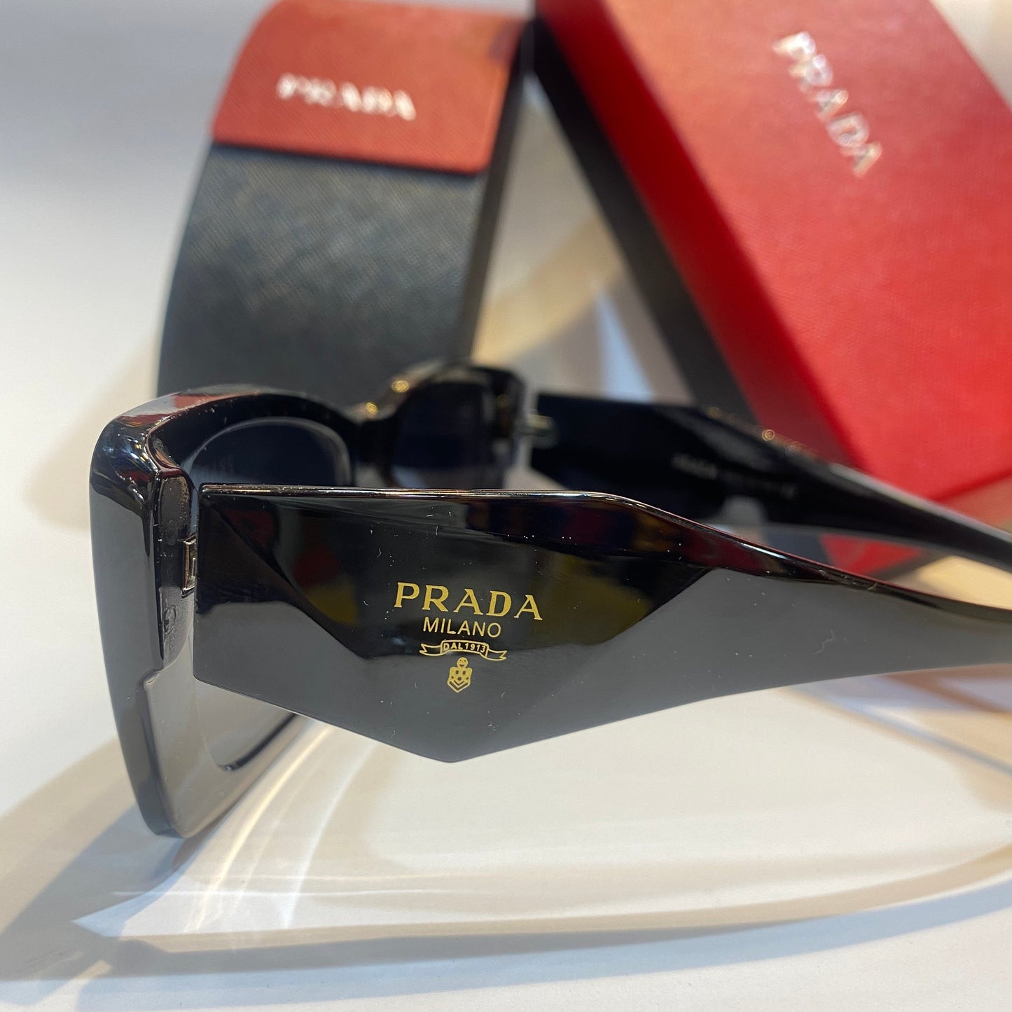 ARD Glossy Black Frame Black Shade Unisex Branded Sunglasses 954 52 19-145